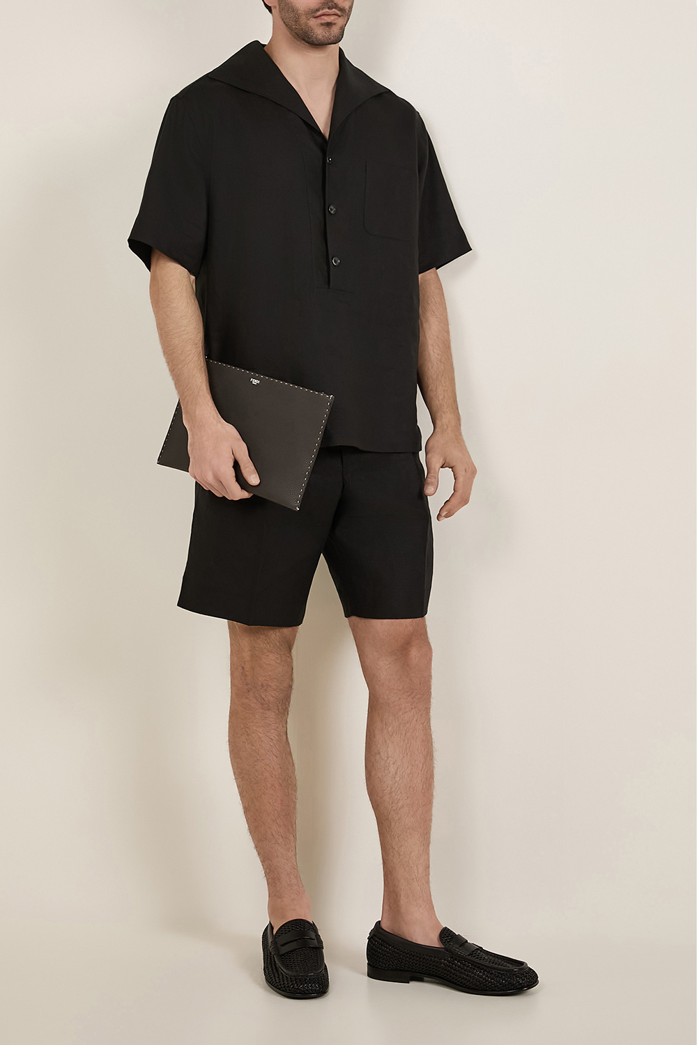 מכנסיים קצרים מפשתן